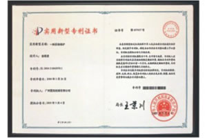 2005年，实用新型无烟囱节能熔炉专利证书（专利号： Z L 2 0 0 4 2 0 0 4 3 9 7 0 . 1）